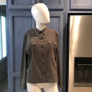 Norton McNaughton Green ButtonUp LongSleeve Sz12P